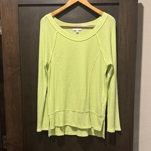 Women's Lime Green Knit Top